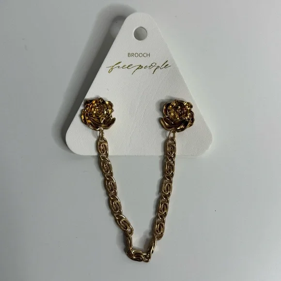 Free People Chancellor Star Pin - Golden Rose NWT - Picture 3 of 4